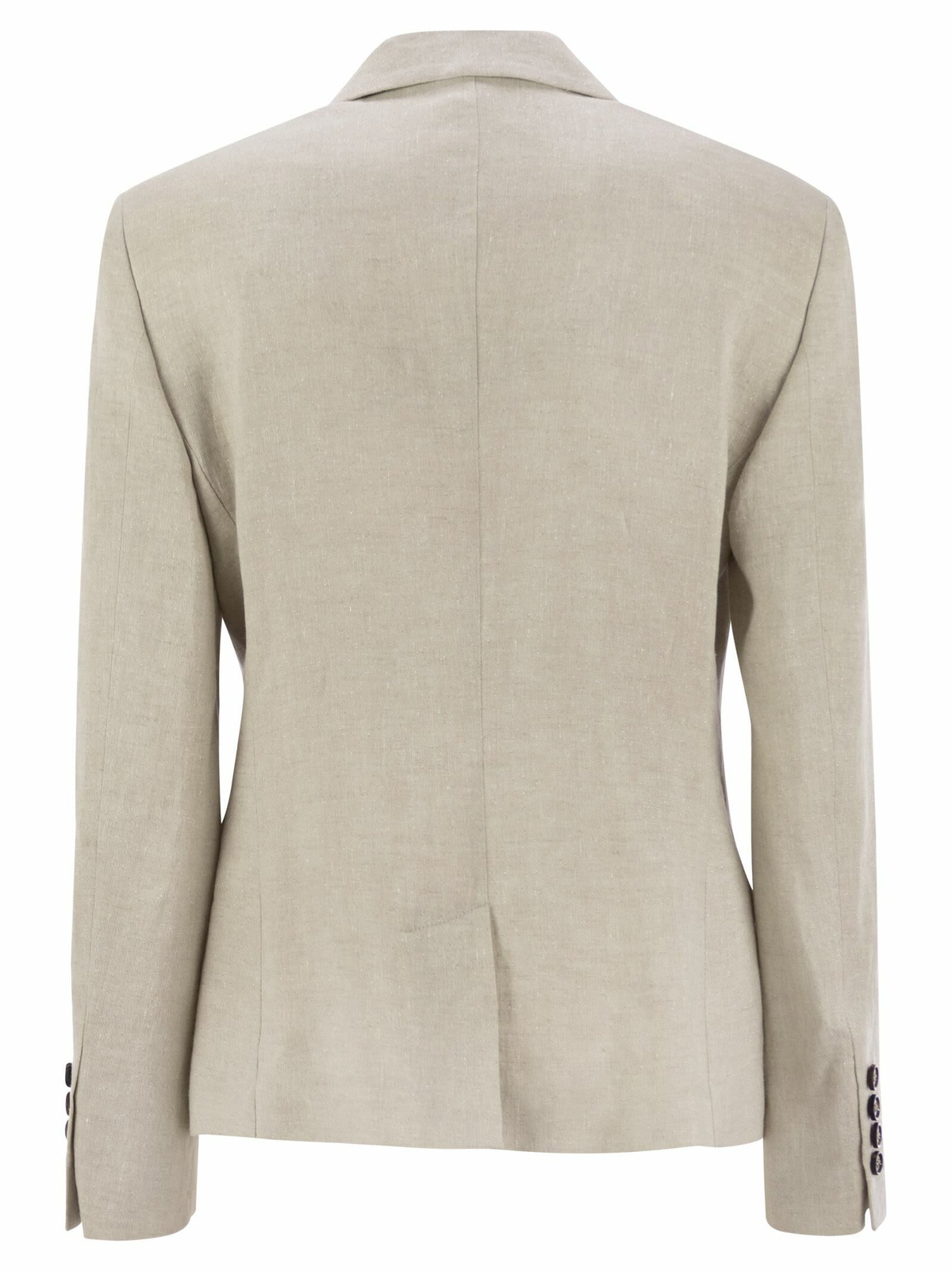 スーツ BRUNELLO CUCINELLI Sparkling linen canvas jacket with jewell Brunello Cucinelli Sparkling Linen Canvas Jacket With