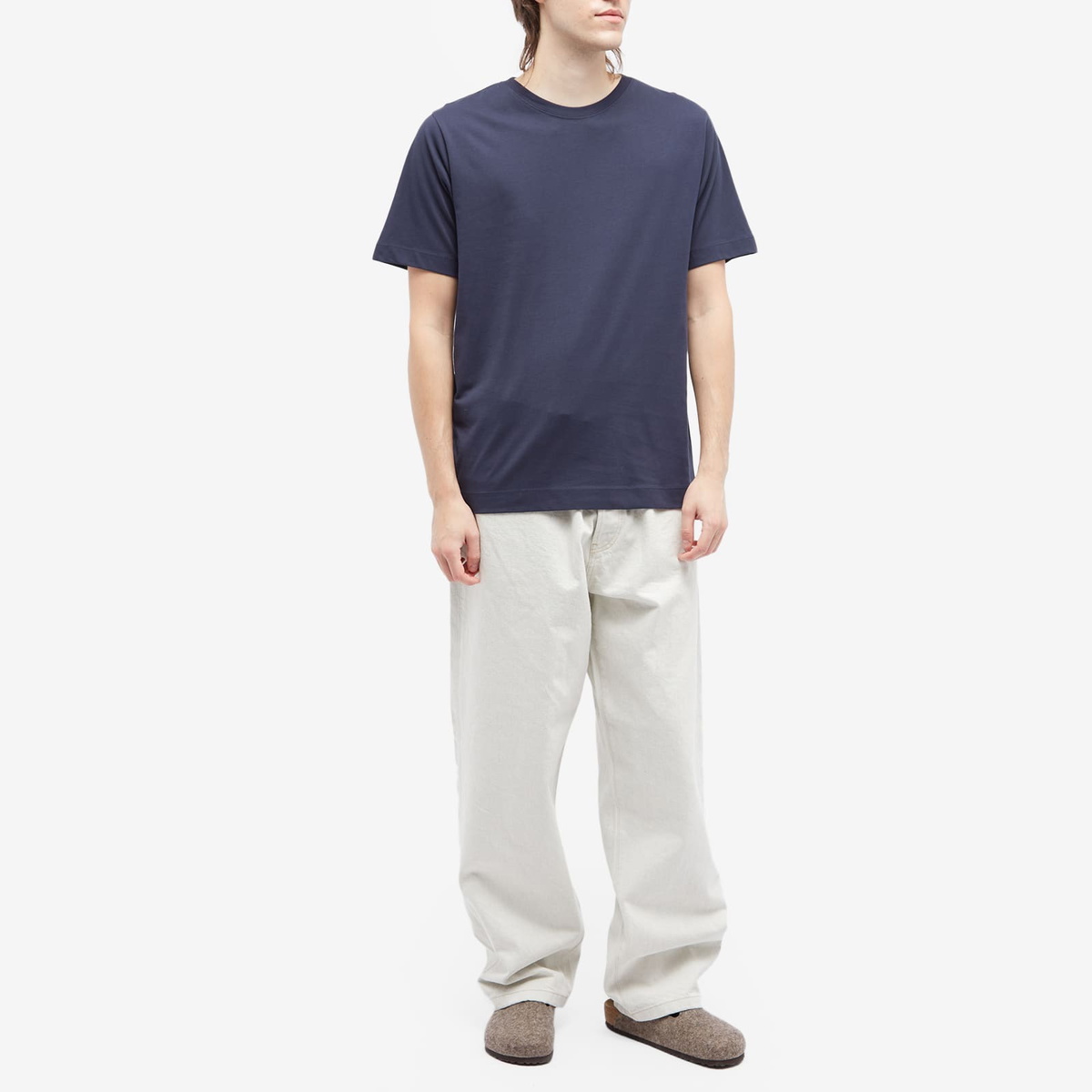 Dries Van Noten Men's Hertz Regular T-Shirt in Navy Dries Van Noten