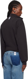 Prototypes Black Upside Down Zip Up Sweatshirt