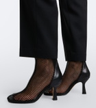 Souliers Martinez Fira leather-trimmed mesh ankle boots