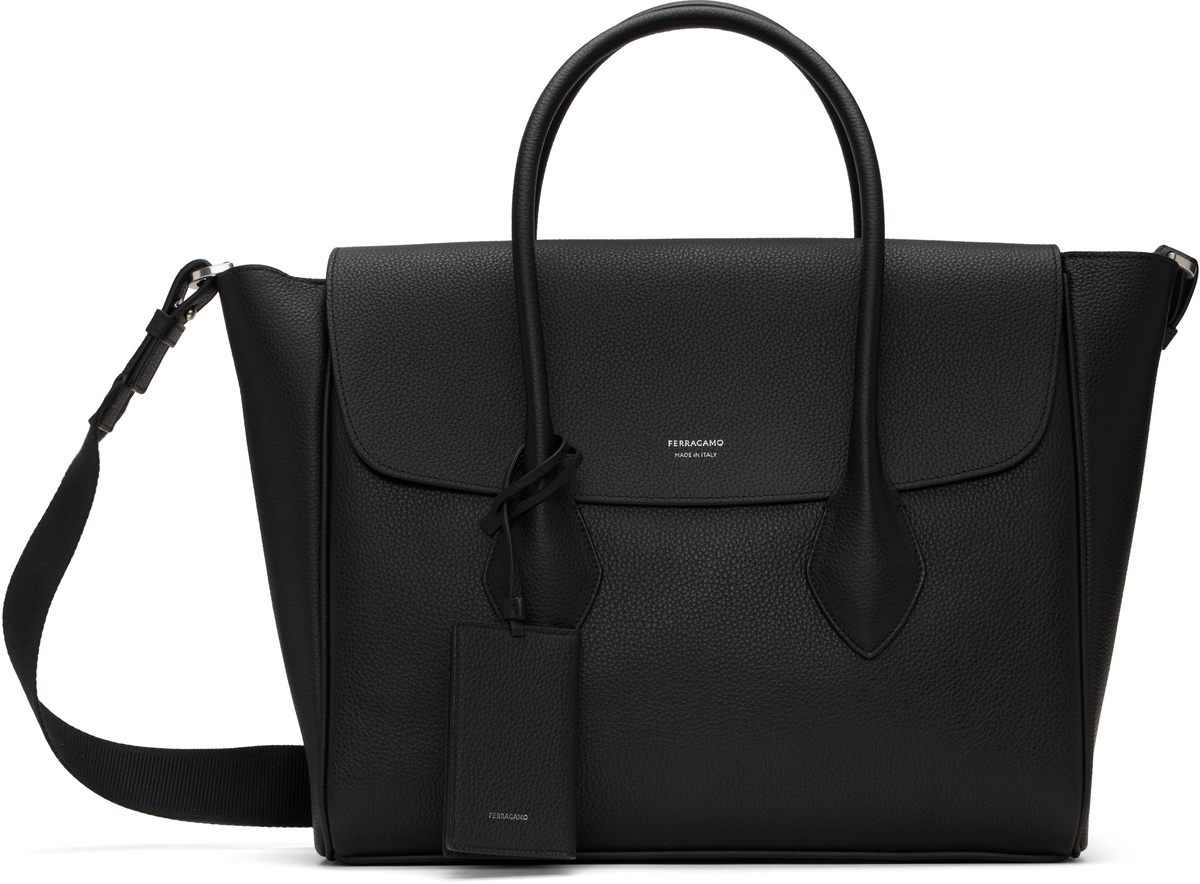 Salvatore Ferragamo - Logo-Detailed Textured-Leather