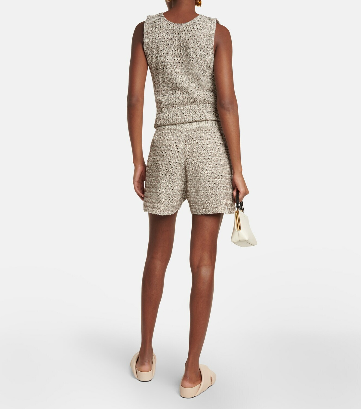 Jil Sander Open-knit cotton-blend shorts Jil Sander
