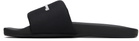 Alexander Wang Black 'AW' Pool Slides