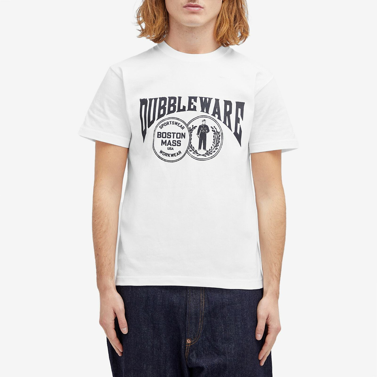 Dubbleware Men's Double Disc T-Shirt in White
