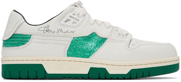 Photo: Acne Studios White & Green Low Top Sneakers