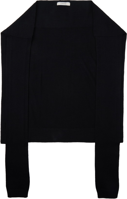 Photo: LEMAIRE Black Trompe L'oeil Scarf