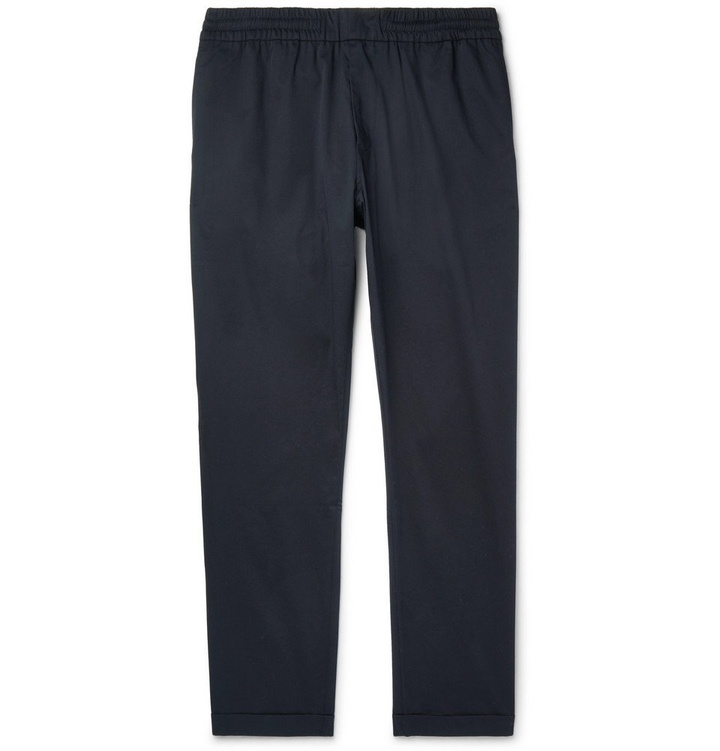 Photo: PS by Paul Smith - Tapered Stretch-Cotton Drawstring Trousers - Men - Navy