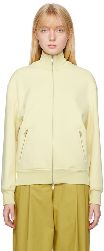 Photo: Jil Sander Yellow Embroidered Bomber Jacket