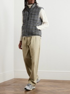 Aspesi - Padded Quilted Checked Wool Gilet - Gray