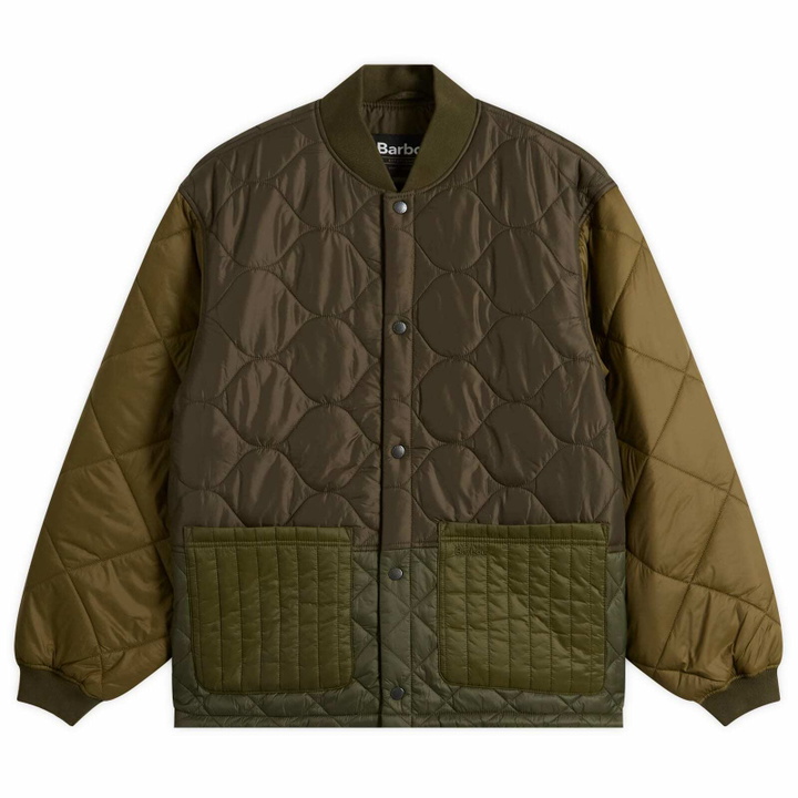 Photo: Barbour Men's Heritage + Cording Quilted Jacket in Army Green