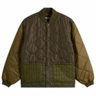 Barbour Men's Heritage + Cording Quilted Jacket in Army Green