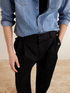 Dolce&Gabbana - Pleated Cotton Trousers - Black