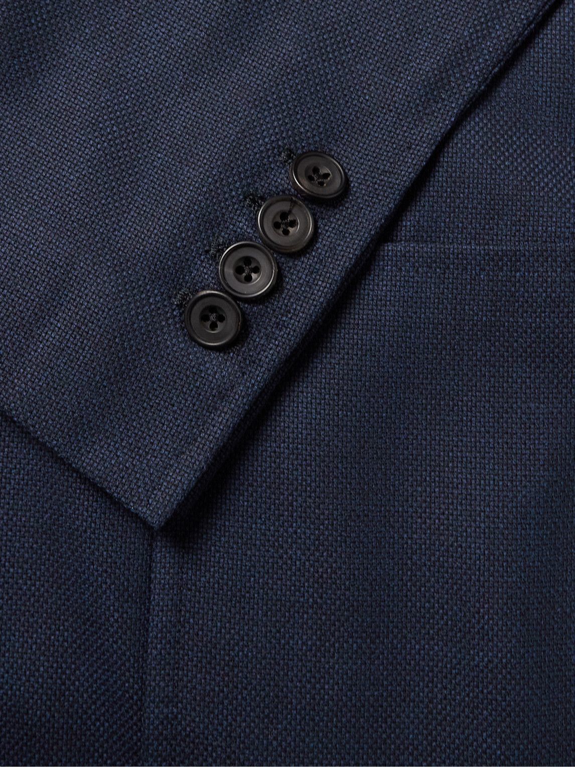 Rubinacci - Unstructured Double-Breasted Wool-Hopsack Suit Jacket ...