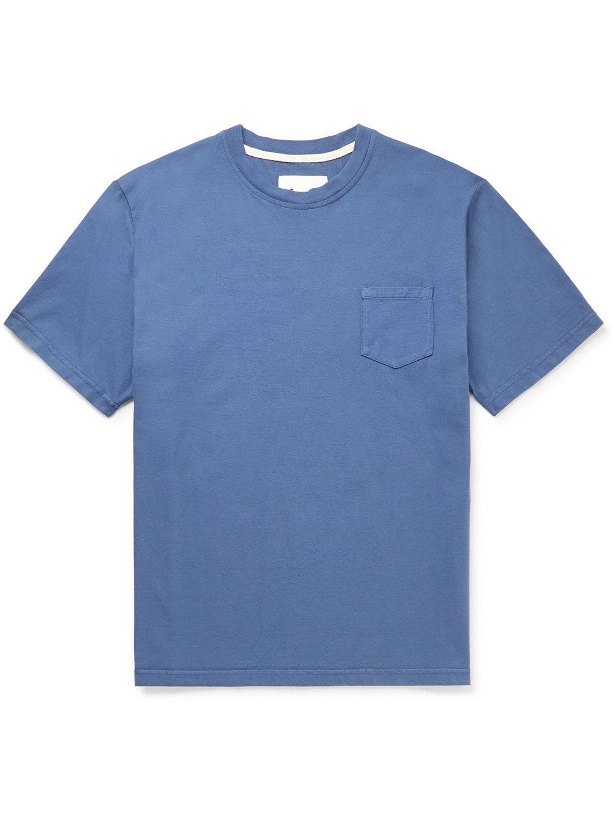 Photo: DOPPIAA - Aaktion Cotton-Jersey T-Shirt - Blue