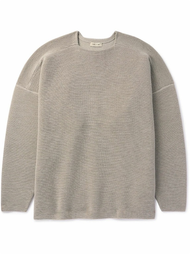 Photo: Fear of God - Ottoman Ribbed Wool Sweater - Neutrals