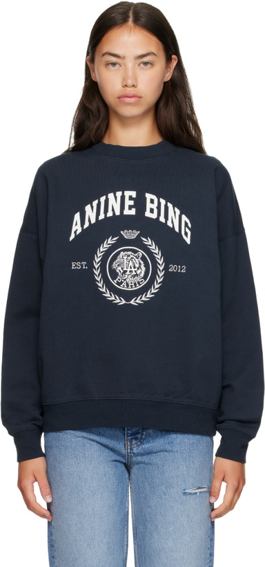Photo: ANINE BING Navy Miles Sweatshirt