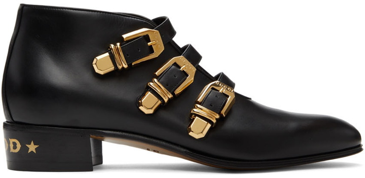 Photo: Gucci Black Buckle Boots