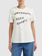 WEEKEND MAX MARA Nervi Printed Cotton Jersey T-shirt