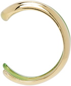 JW Anderson Gold & Green Bumper Moon Single Ear Cuff