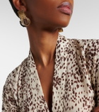 The Attico Leopard-print cotton beach cover-up