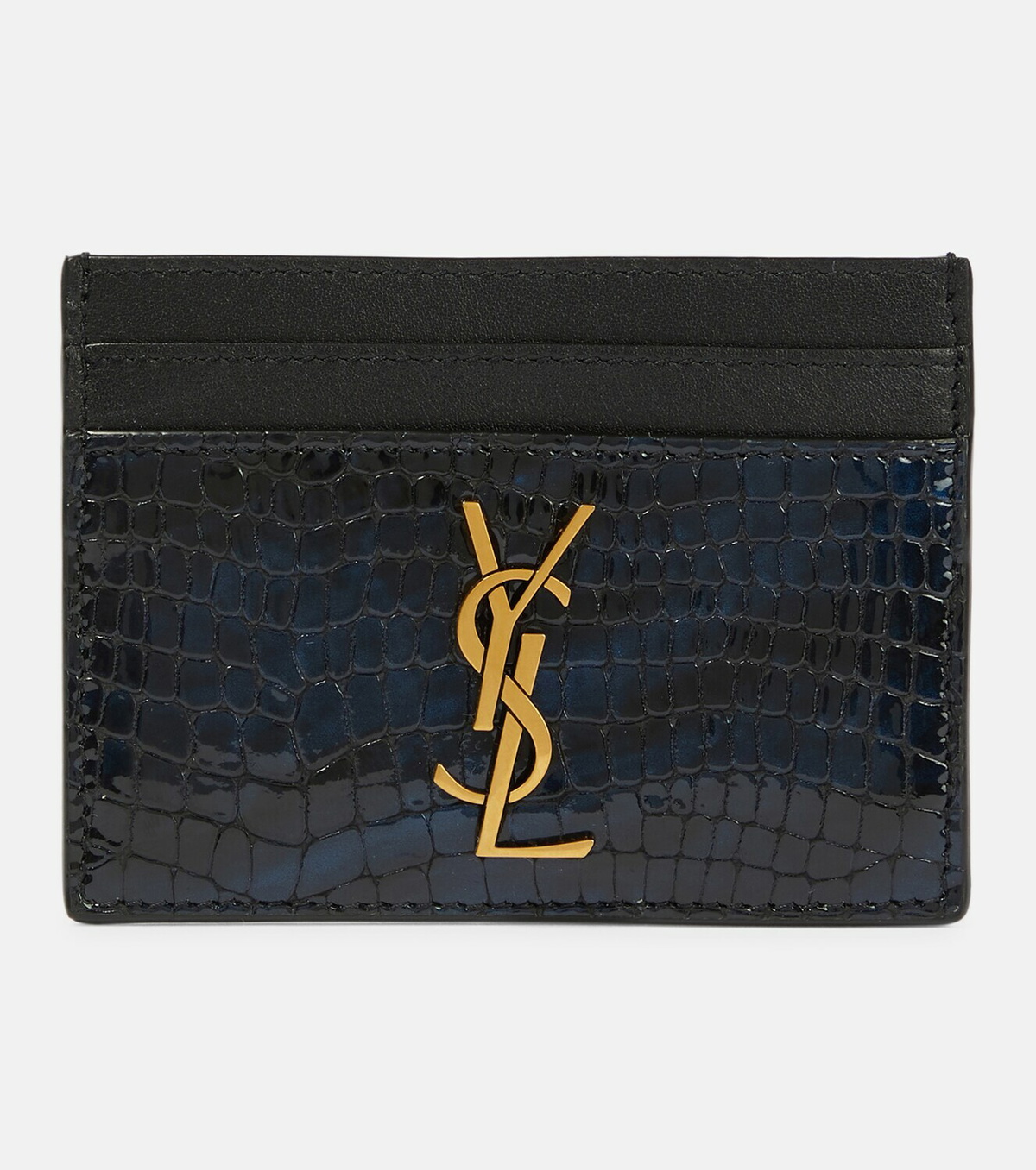 Saint Laurent - Monogram patent leather card holder
