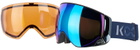 KOO Navy Enigma Chrome Snow Goggles