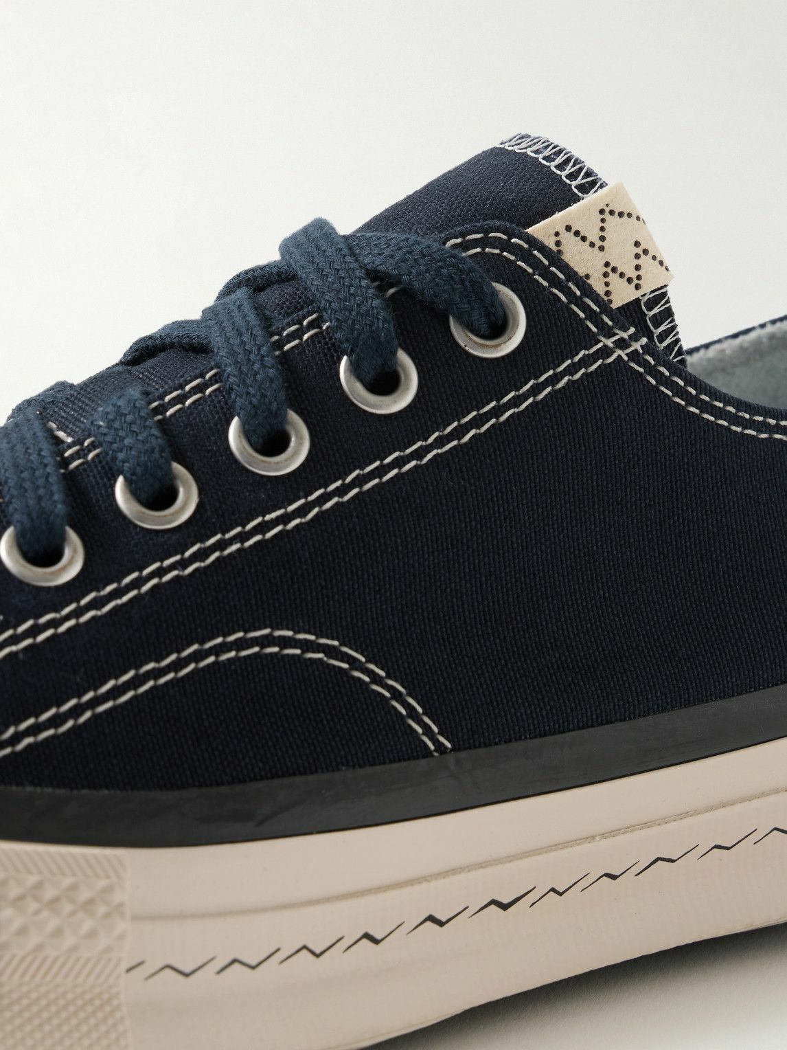 Visvim - Skagway Lo Leather-Trimmed Canvas Sneakers - Blue