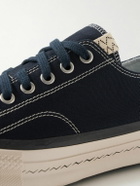 Visvim - Skagway Lo Leather-Trimmed Canvas Sneakers - Blue