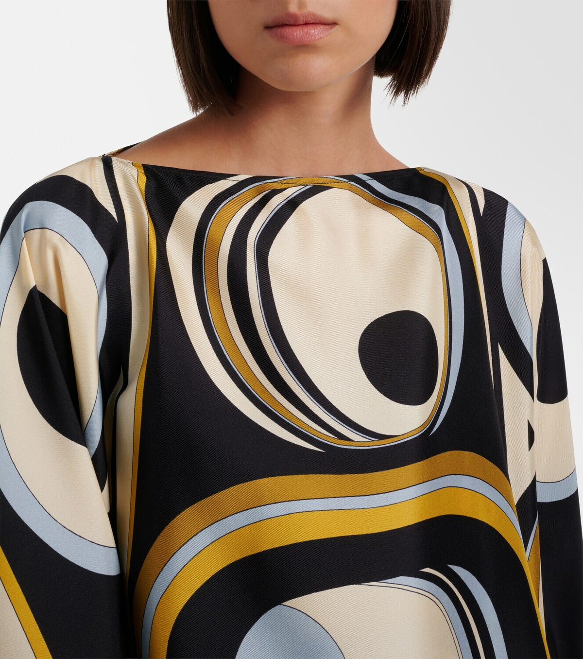 La DoubleJ Foulard printed silk twill top