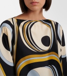 La DoubleJ Foulard printed silk twill top