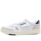 Reebok Men's LT Court Sneakers in White/Vector Navy/Cold Grey