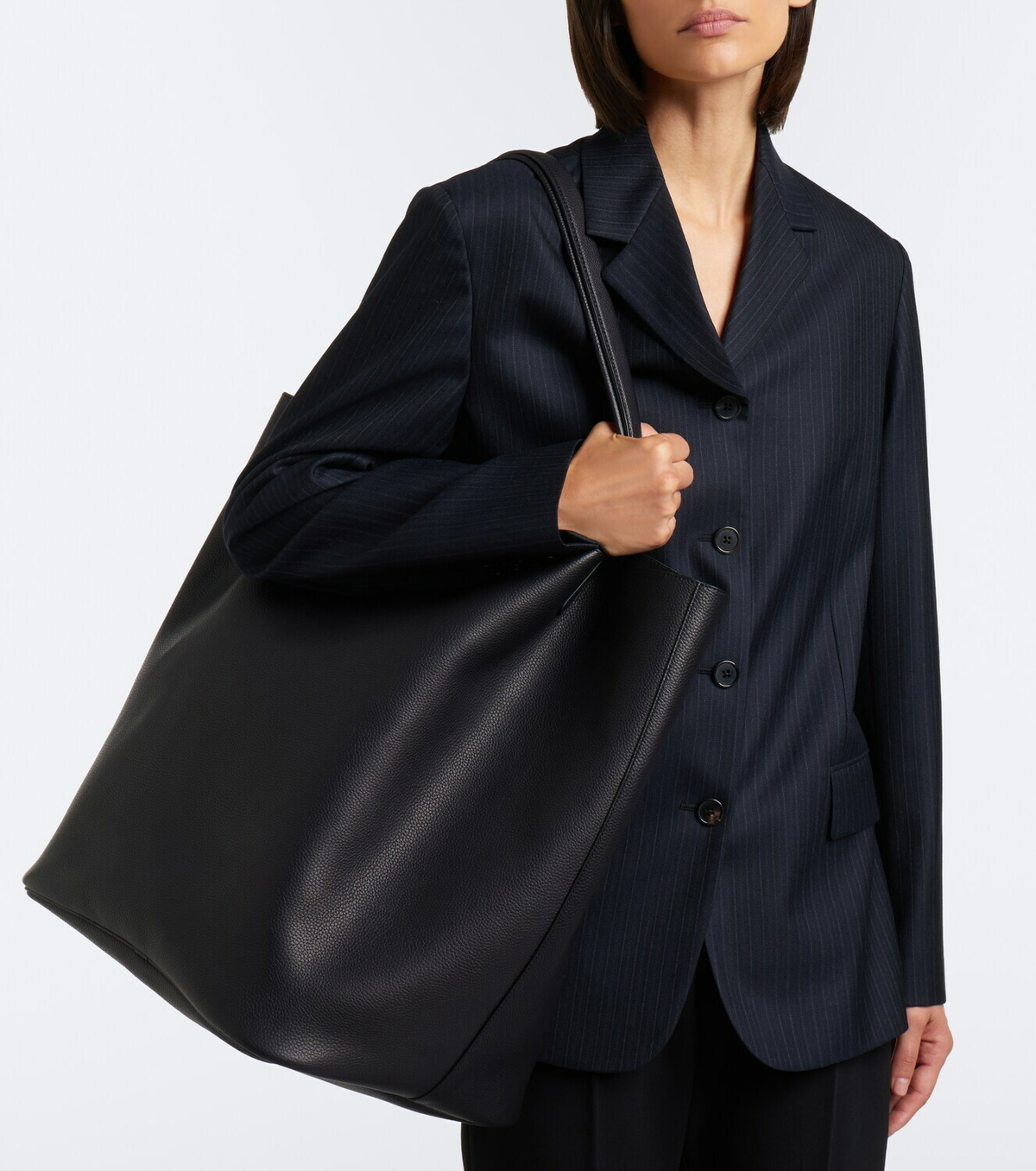 The Row Clement leather tote bag