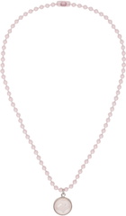 We11done Pink Smiley Necklace