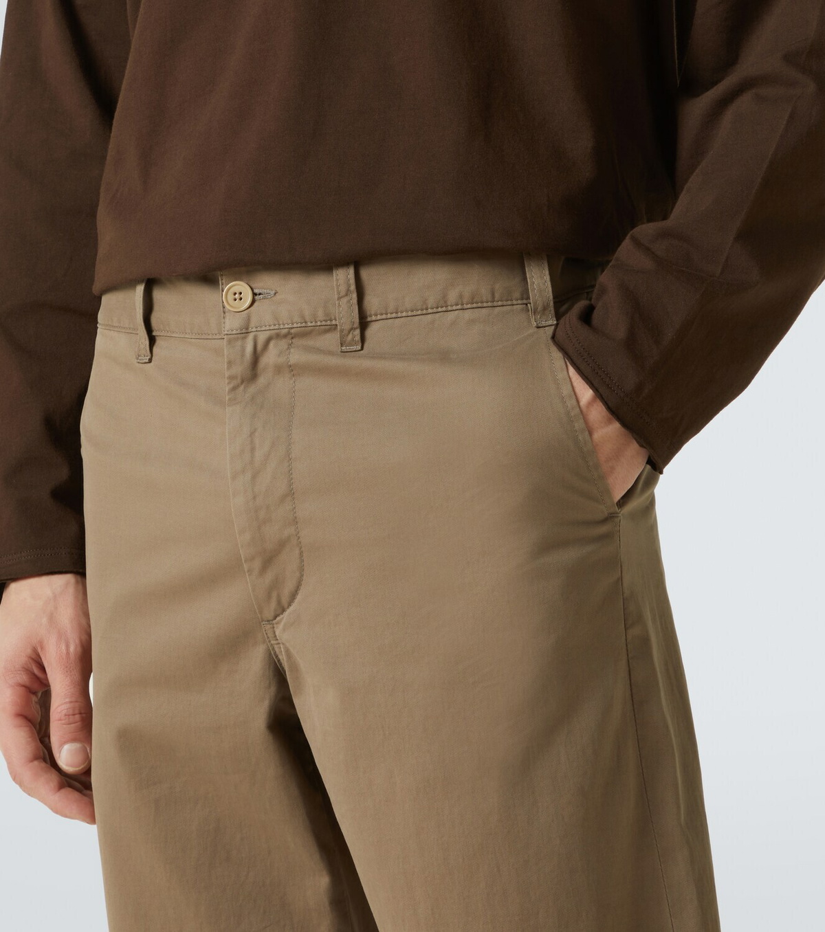 The Row Zach cotton and cashmere gabardine chinos