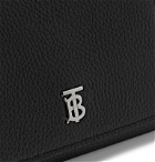 Burberry - Logo-Detailed Full-Grain Leather Wallet with Lanyard - Black
