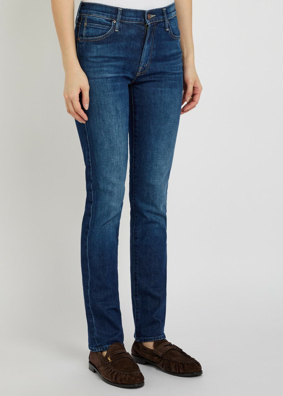 Mother The Rascal Skimp Slim Tapered-leg Stretch-denim Jeans Indigo