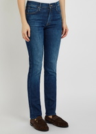 Mother The Rascal Skimp Slim Tapered-leg Stretch-denim Jeans Indigo