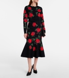 Carolina Herrera Floral cropped jacquard cardigan