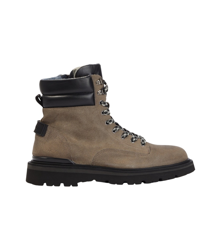 Photo: Bogner Seoul leather-trimmed suede lace-up boots