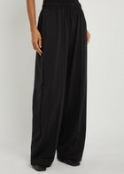 Wardrobe.nyc Pintucked Jersey Trousers Black