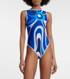 Pucci - Printed halter-neck swimsuit