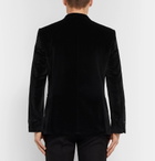 Hugo Boss - Black Helward Slim-Fit Satin-Trimmed Cotton-Velvet Tuxedo Jacket - Black
