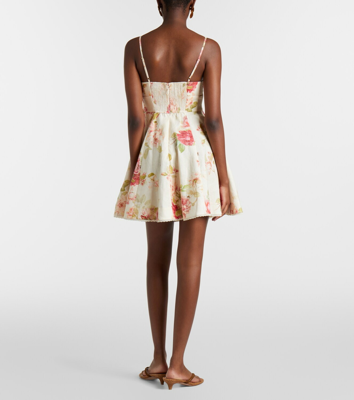 Zimmermann Lucky Picnic floral linen minidress