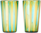 Akua Objects Blue & Yellow Small Augusta Glass Set