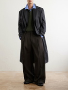 ssstein - Wide-Leg Wool Trousers - Brown
