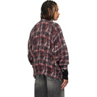 R13 Black & Red Printed Oversized Cardigan