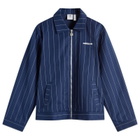 Adidas Women's Pinstripe H Jacket in Night Indigo/Off White