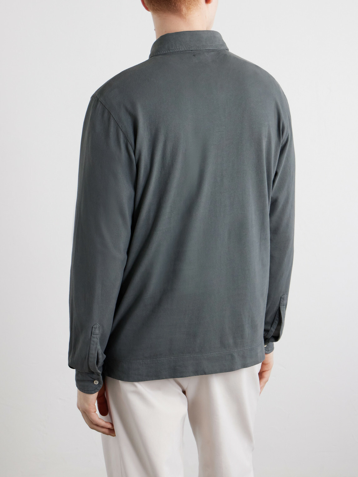 Massimo Alba - Raya Cotton-Jersey Polo Shirt - Gray