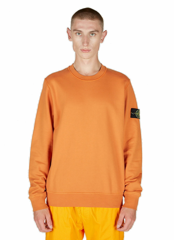 Photo: Stone Island - Compass Patch Sweatshirt in Orange