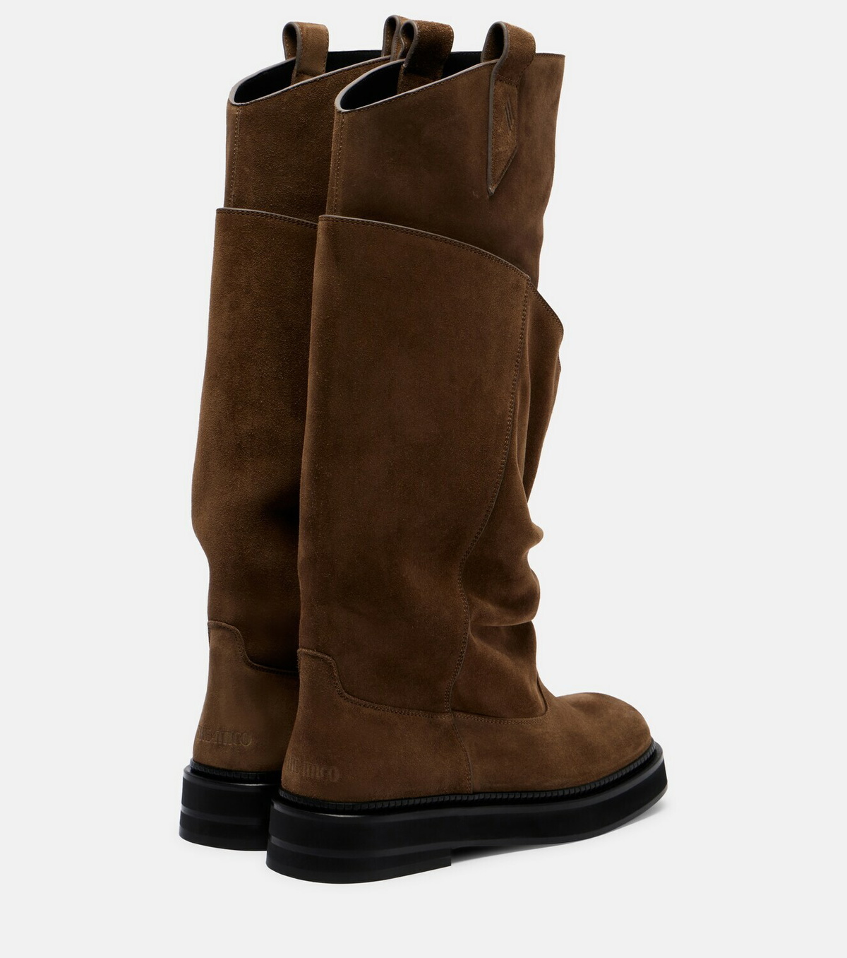 The Attico Passeggiata suede combat boots